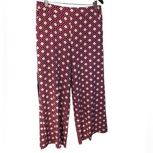 New York and Company Stretch Geo Print Pull On Palazzo Size M